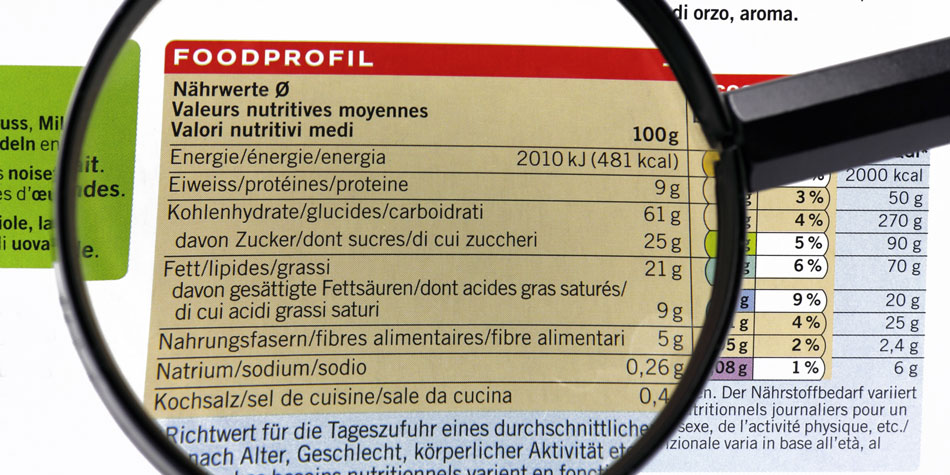 Referenzmengen für die Nährwertdeklaration